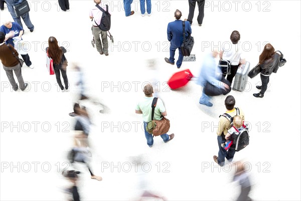 Commuters waiting at Waterloo Station