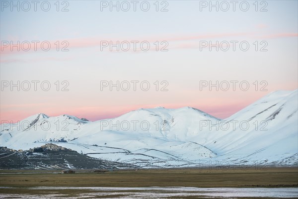 Sunset in winter