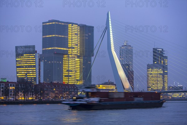 Skyline on the Nieuwe Maas river