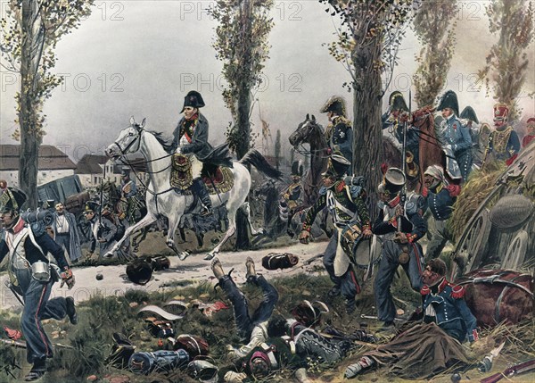 Napoleon's escape from Leipzig on 19 October 1813 after the defeat in the Battle of Leipzig