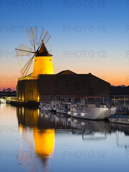 Saltworks Ettore Infersa wind mill with salt museum