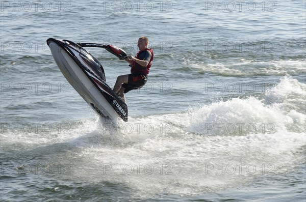 Man on a water scooter