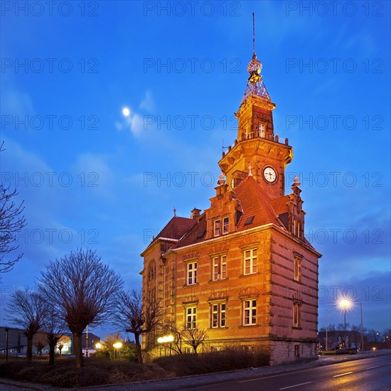 The old building of the port authority at the blue hour