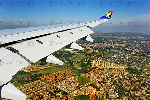 Wing of an Airbus in flight