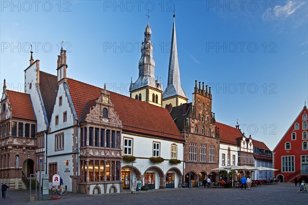Town square with town hall and St. Nicholas' Church