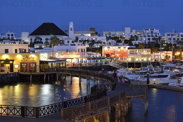 Newly remodeled waterfront at the blue hour