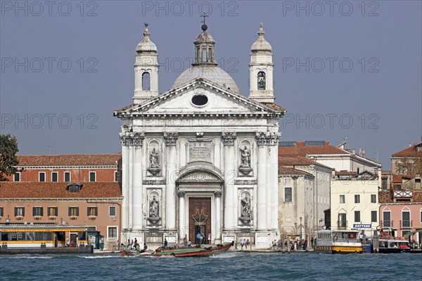 Zattere landing with the Santa Maria del Rosario Church or Gesuati Church