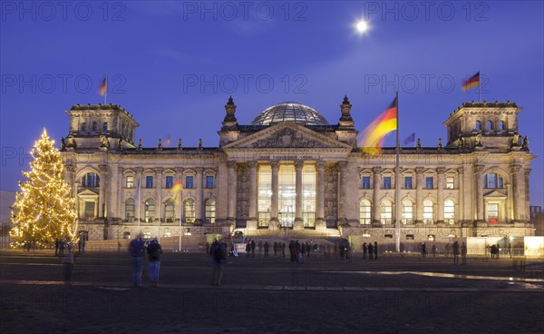 Reichstag with Christmas tree