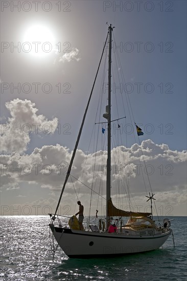 Sailing boat in the sea