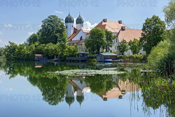 Benedictine monastery Seeon with monastery church of St. Lambert