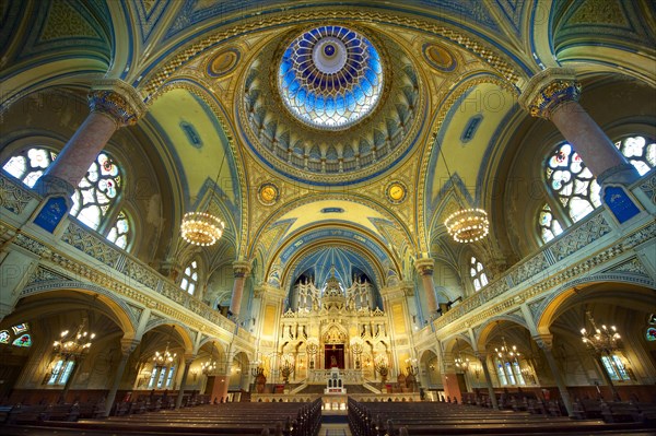 Interior of the Eclectic-style Szeged Synagogue