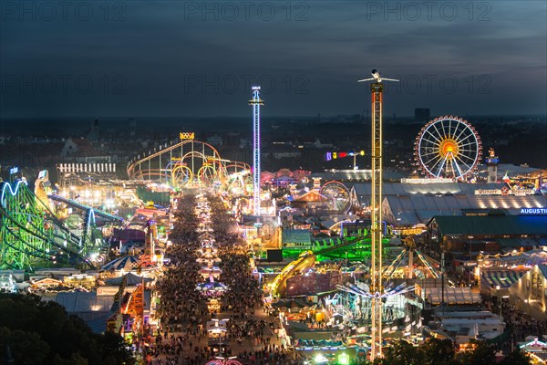 Overlooking the Oktoberfest at night