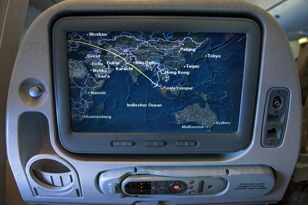 Passenger seat display in the Airbus A380