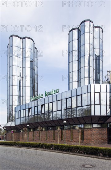 Mirrored glass towers