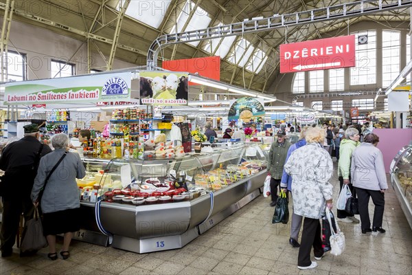 Stands in the market hall