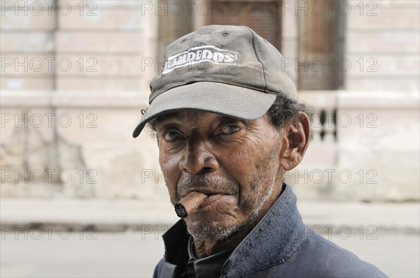 Man smoking a cigar