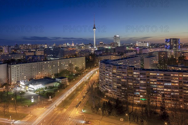 Views of Berlin Mitte with the Berlin TV Tower and the Park Inn Hotel