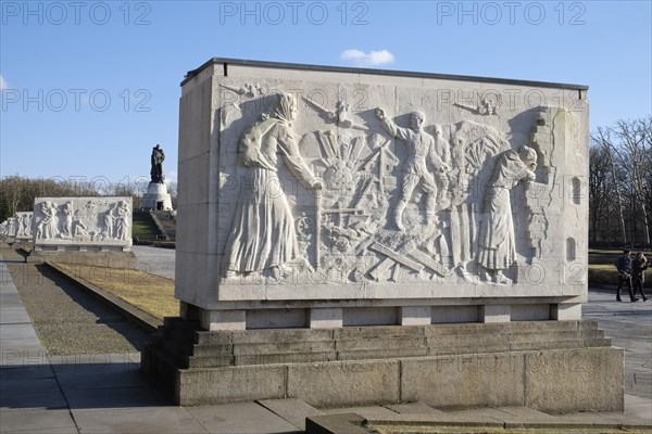 Marble sarcophagus at the Soviet War Memorial in Treptower Park