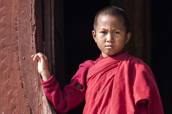 Novice monk in the Shwe Yaunghwe Kyaung Monastery