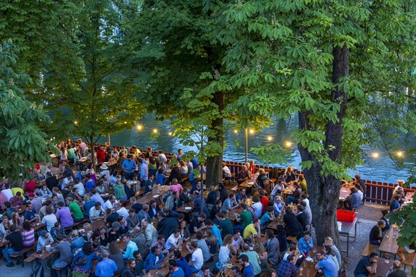 Neckarmuller beer garden on the Neckar River