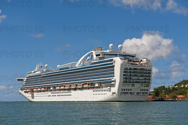 Cruise ship in Castries harbour