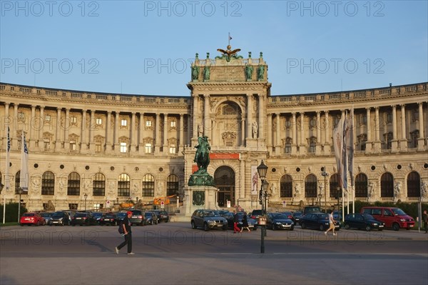 Hofburg Palace at Heldenplatz square