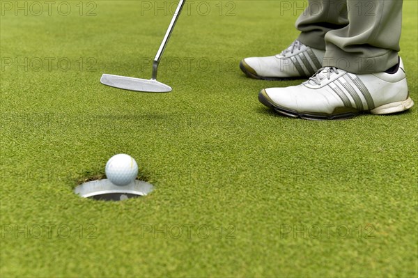 Golfer putting