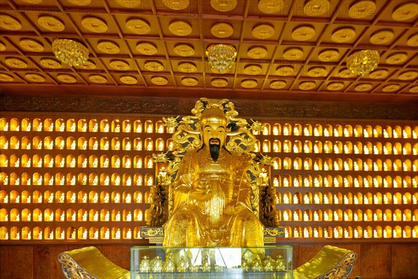 God of Wealth sculpture in the Giant Wild Goose Pagoda