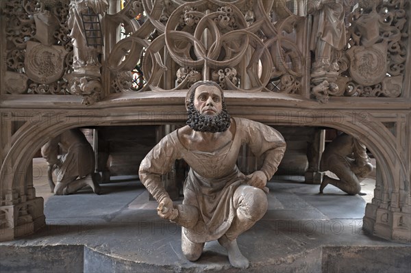 Self portrait of Adam Kraft on the tabernacle