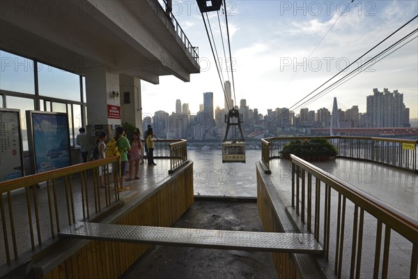 Station of the cable car travelling over the Yangtze River