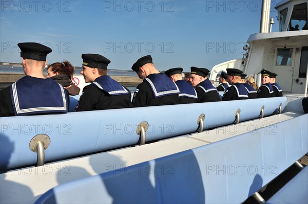 Cadets on the ferry
