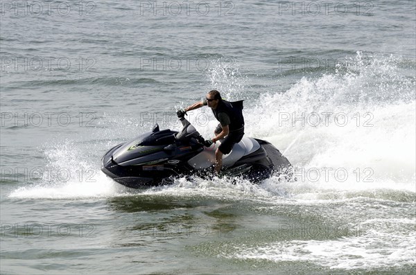 Man on a water scooter