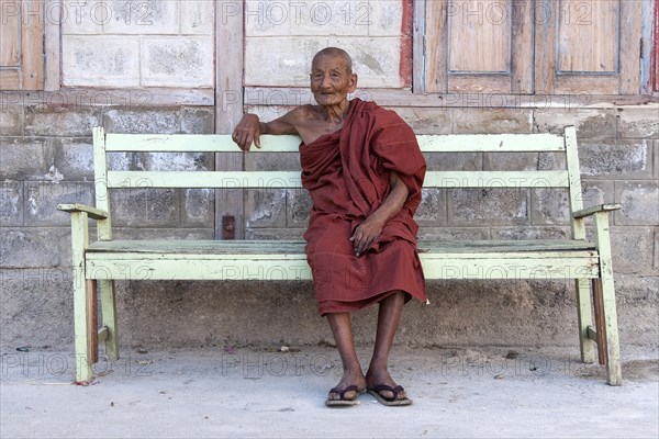 Monk at the Shwe Yaunghwe Kyaung Monastery