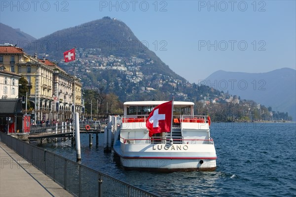 Lugano liner at the stop Giardino