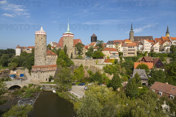 Cityscape of Bautzen on the Spree river