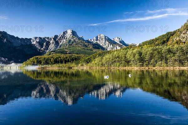 Almsee lake in autumn