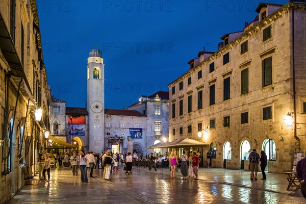 Placa or Stradun and clock tower