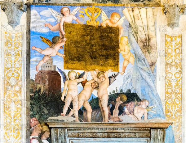 Putti bear a dedication