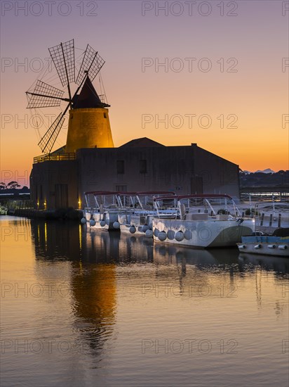 Saltworks Ettore Infersa wind mill with salt museum