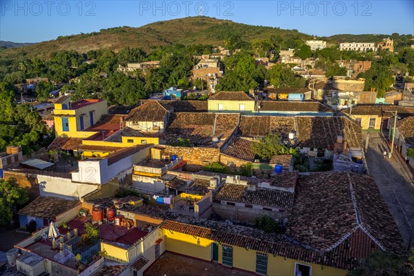 View from the bell tower of the church Convento de San Francisco de Asis onto the city