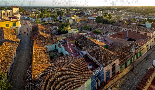 View from the bell tower of the church Convento de San Francisco de Asis onto the city