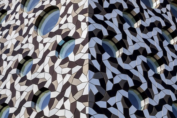 Detail of the facade of the Ravensbourne College of Design and Communication