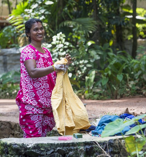 Smiling woman in Alappuzha