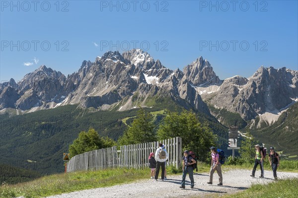 Hikers on Mt Helm