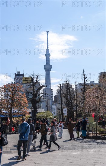 Pedestrians in a pedestrian street