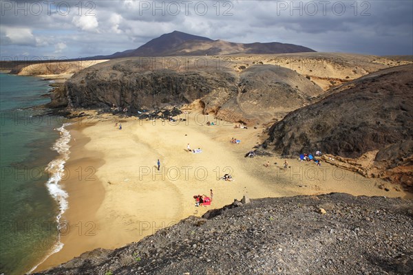 Bathers on the beach of Papagayo