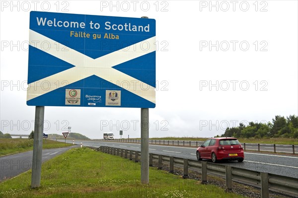 Scottish Border sign at the Anglo-Scottish border