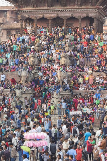 People at Taumadhi Tol square