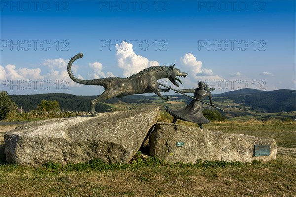 Sculpture of the Beast of Gevaudan