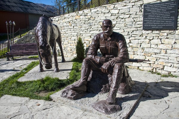 Monument for the Chechen warrior Zelimxan